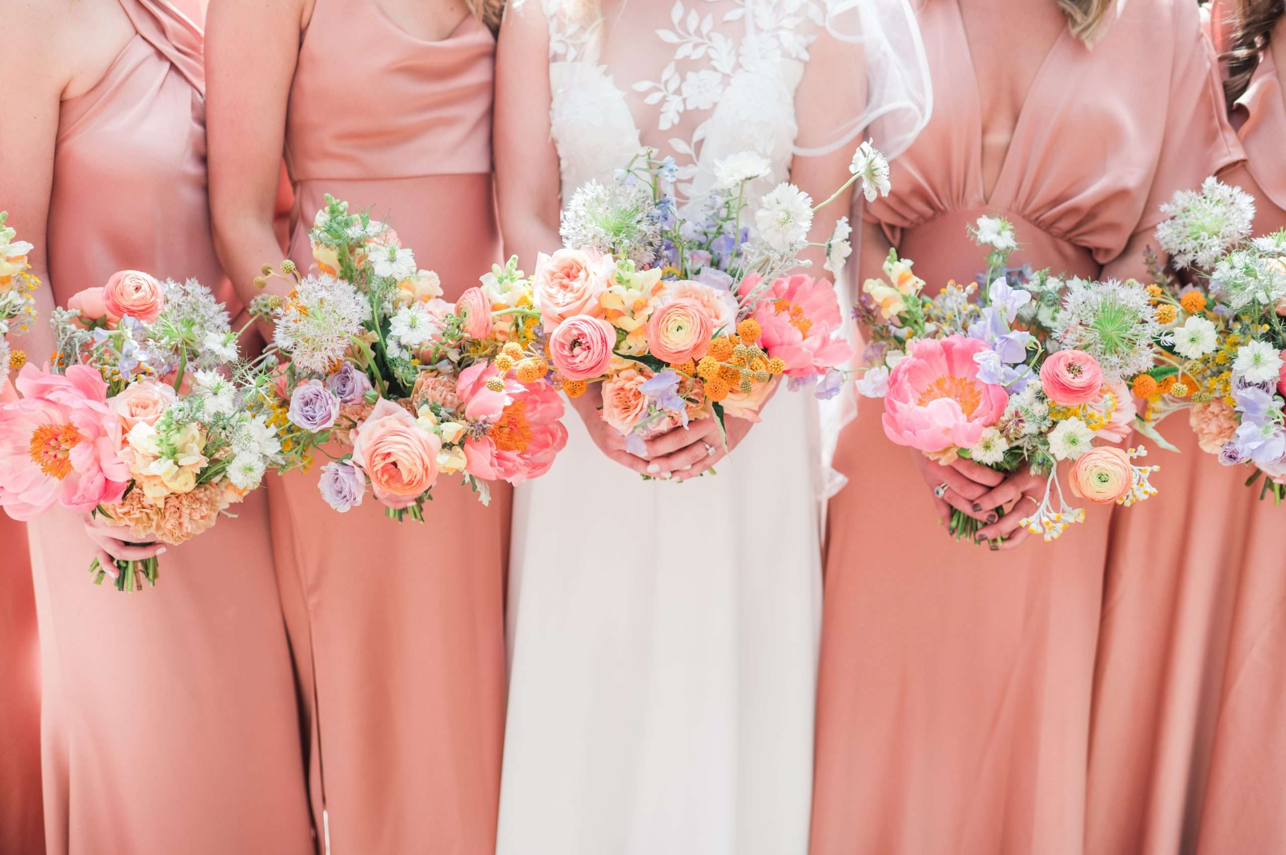 Pretty in Peach Taos Wedding