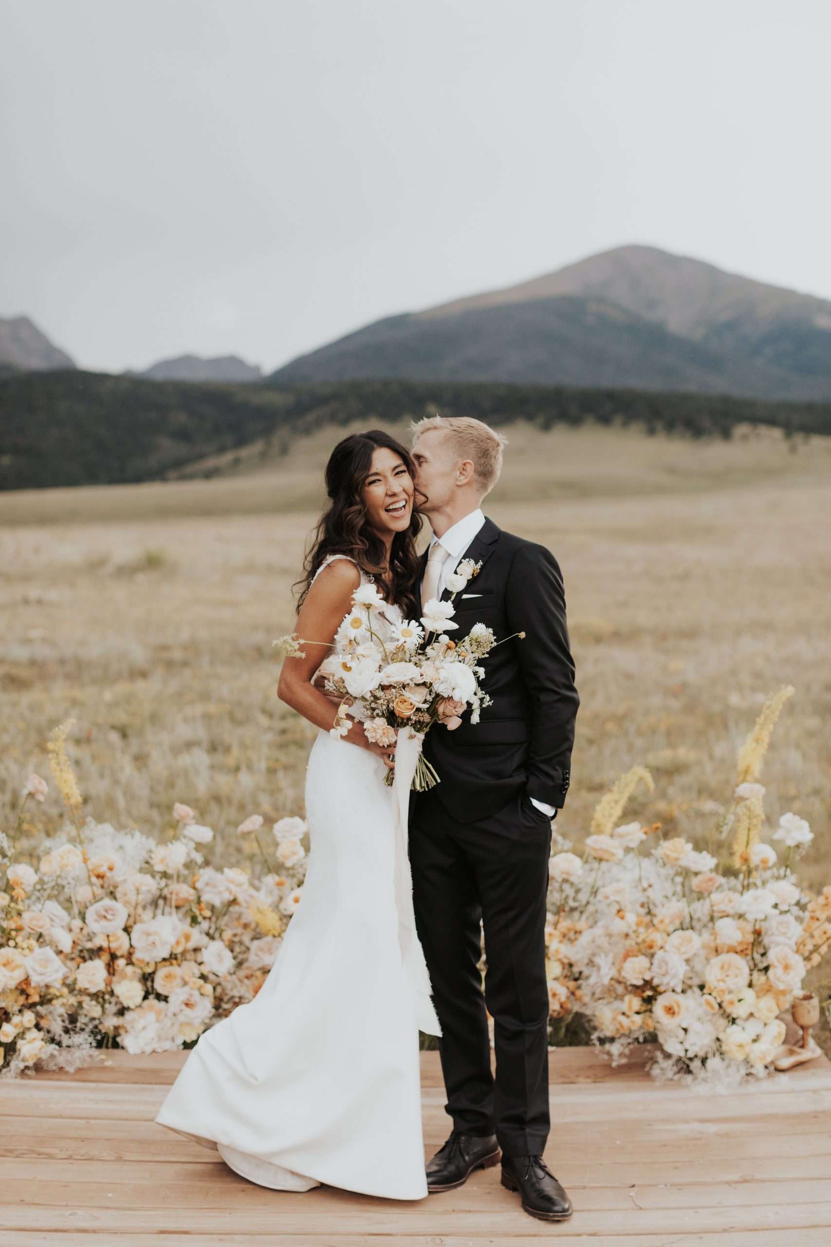 Modern Yellow Wedding with a Pop of Peach