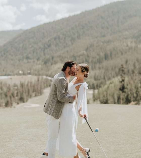 Glam Golf Engagements in Keystone