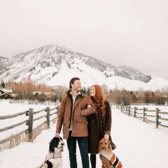 Wintry Engagement Session in Jackson Hole