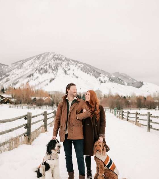 Wintry Engagement Session in Jackson Hole