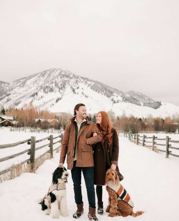 Wintry Engagement Session in Jackson Hole