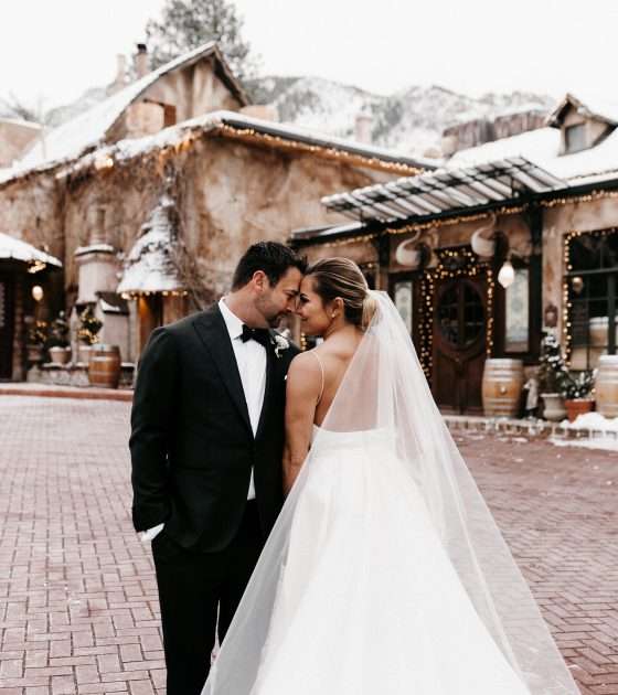 Moody Winter Wedding at La Caille