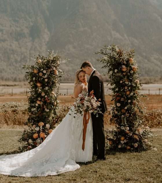 Summer Wedding Day in Vancouver with a Helicopter Adventure