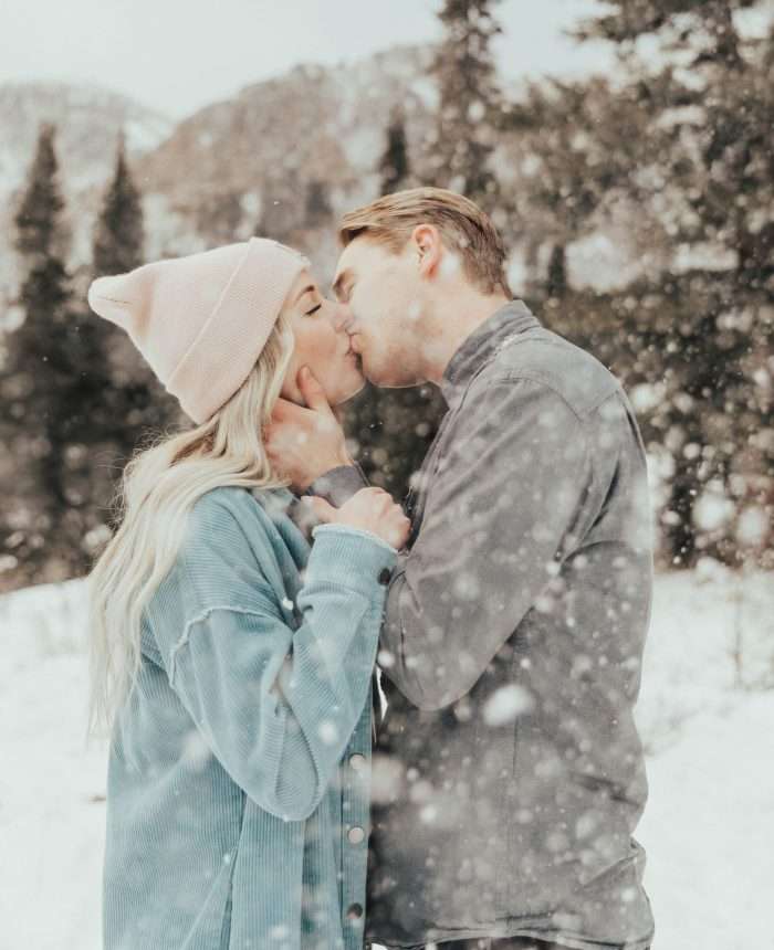 Flirty and Playful Engagements in the Snow