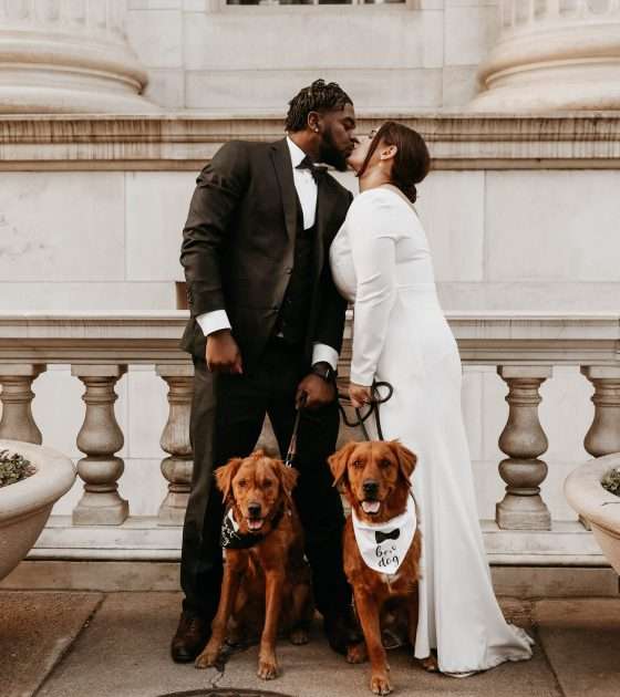Downtown Denver Elopement with Their Dogs