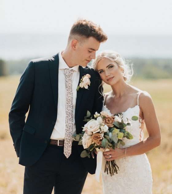 Simple Sun-Kissed Wedding in Alberta