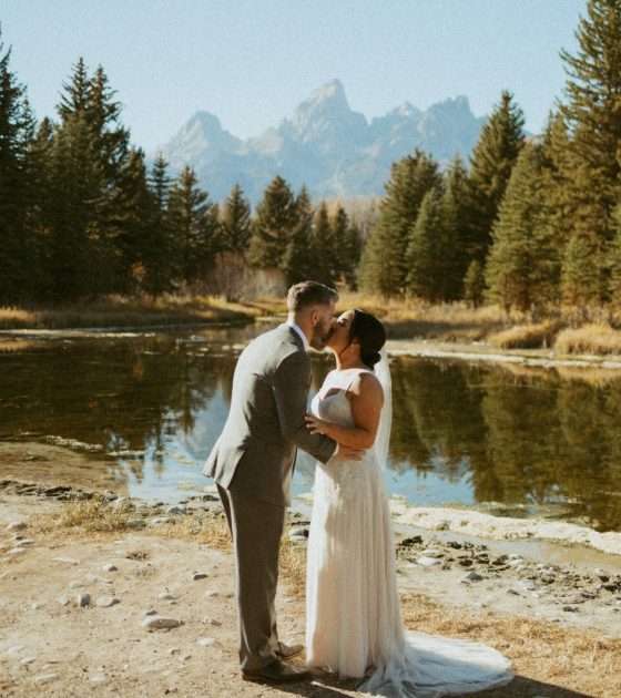 Darling East Coast Couple Elopes in Jackson Hole