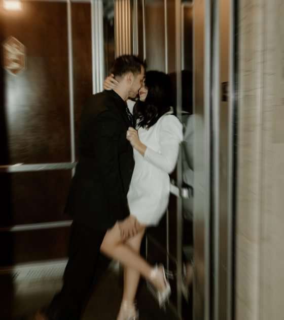 Vintage Glam Hotel Engagement Session