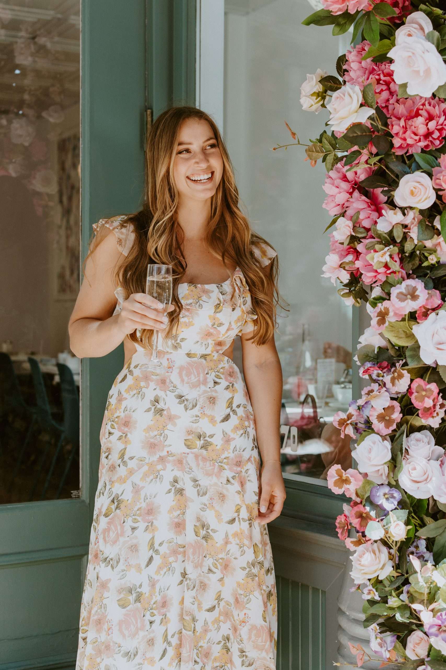 bridal shower floral dress Guest Outfit Ideas & Styling Tips Fashion Blog More Color White Floral Eyelet Maxi Dress