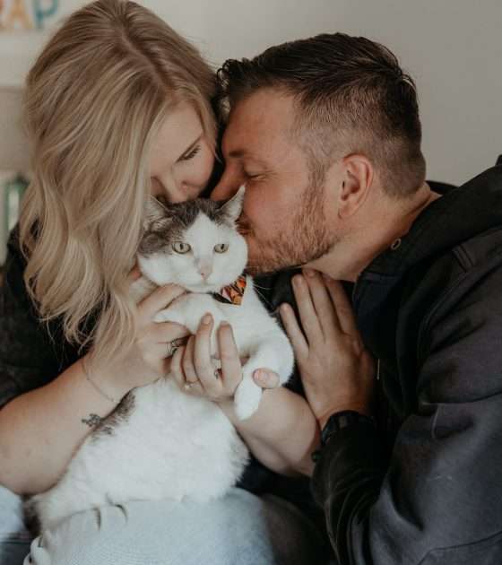 Comfy and Unique In-Home Engagement Photos