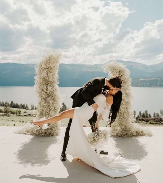 Summer Winery Wedding Full of Baby’s Breath