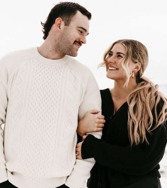Frosty Engagement Session on Utah Lake