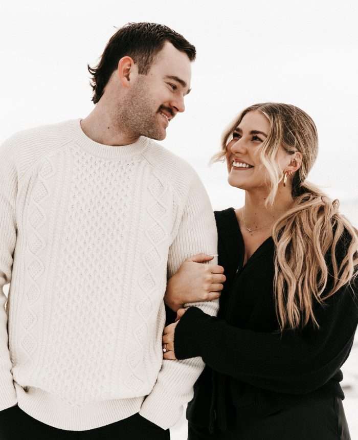 Frosty Engagement Session on Utah Lake