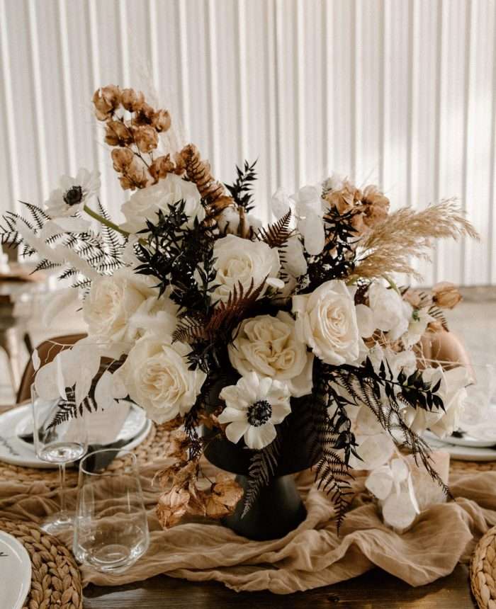 Wedding Inspiration Full of Texture and Dark Neutrals