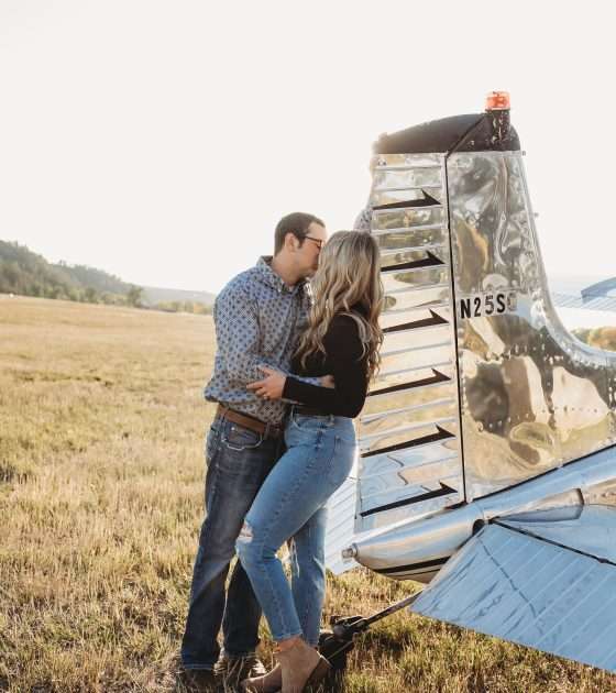 Glowing Golden Hour Engagements in Montana