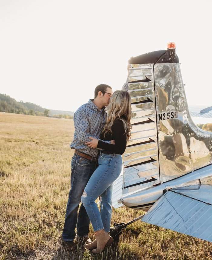 Glowing Golden Hour Engagements in Montana