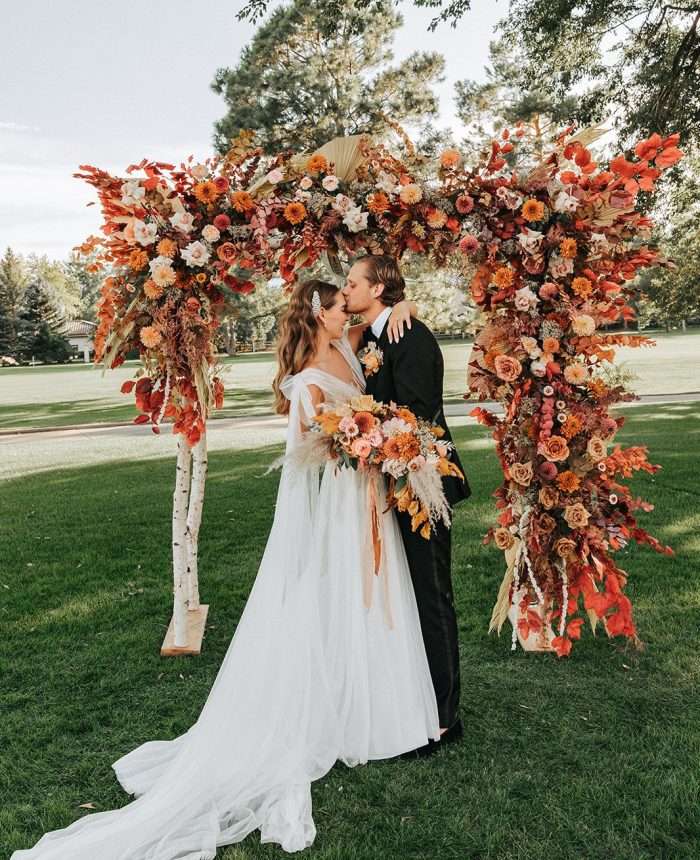 Boulder Wedding Full of Gorgeous Fall Colored Flowers