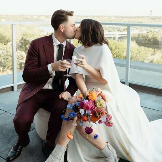 Colorful and Contemporary Indoor Wedding