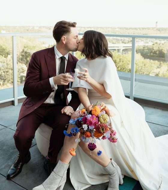 Colorful and Contemporary Indoor Wedding