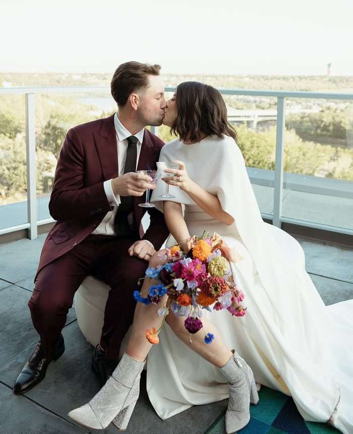 Colorful and Contemporary Indoor Wedding