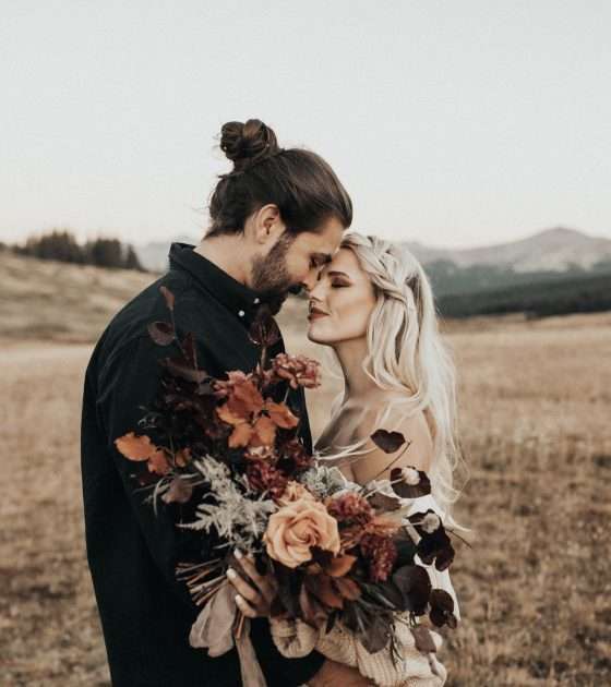 Gorgeous and Moody Autumn Couples Session