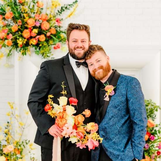Modern and Bold Sunset-Themed Wedding Inspiration