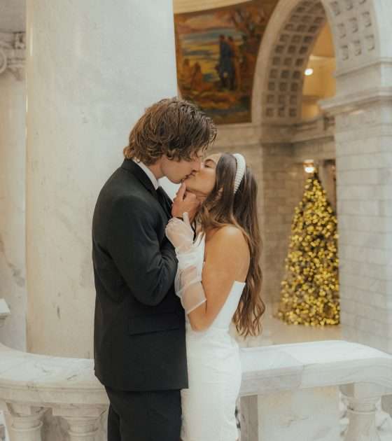 Festive Engagements in the Utah Capitol Building