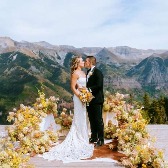 Gorgeous Western Wedding in Telluride with Couple’s Three Dogs