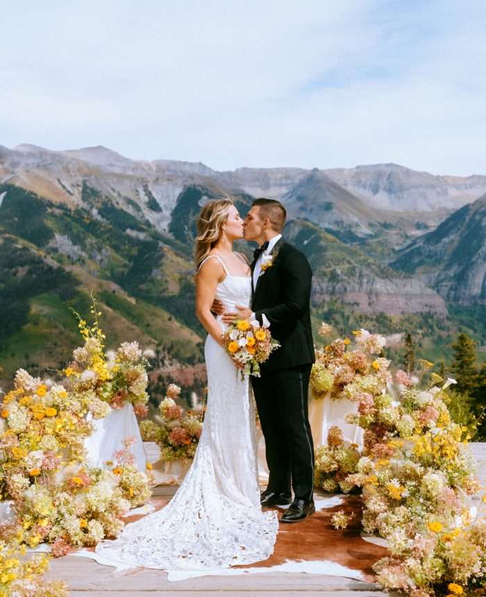 Gorgeous Western Wedding in Telluride with Couple’s Three Dogs