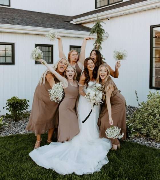 Chic Black and White Idaho Wedding