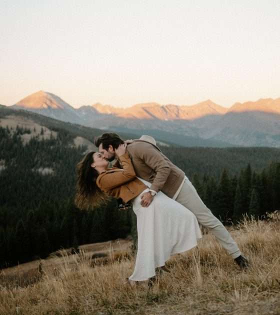 Playful Engagement Session in the Colorado Fall