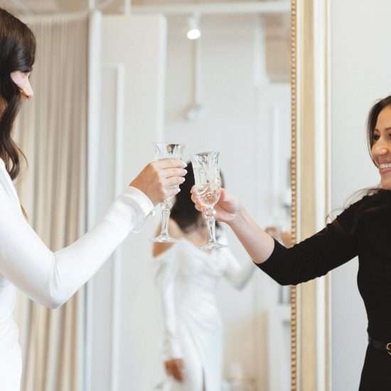 Cheers to “Finding the One” at a Calgary Bridal Shop