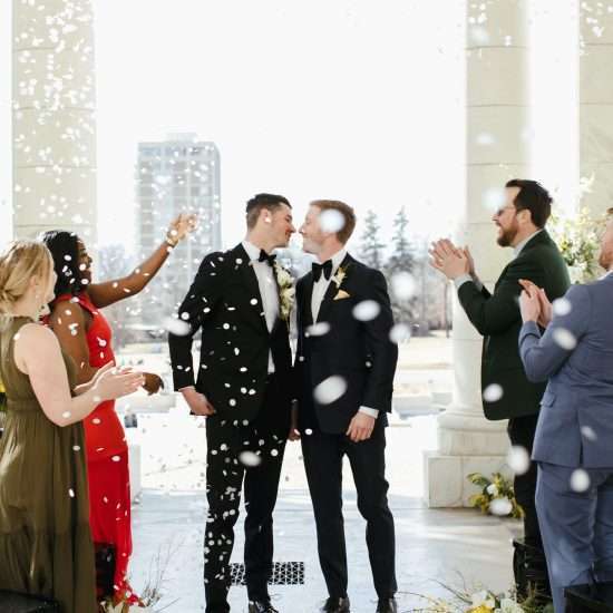 Lovely City Wedding Inspo with Lemon Chiffon Colored Flowers