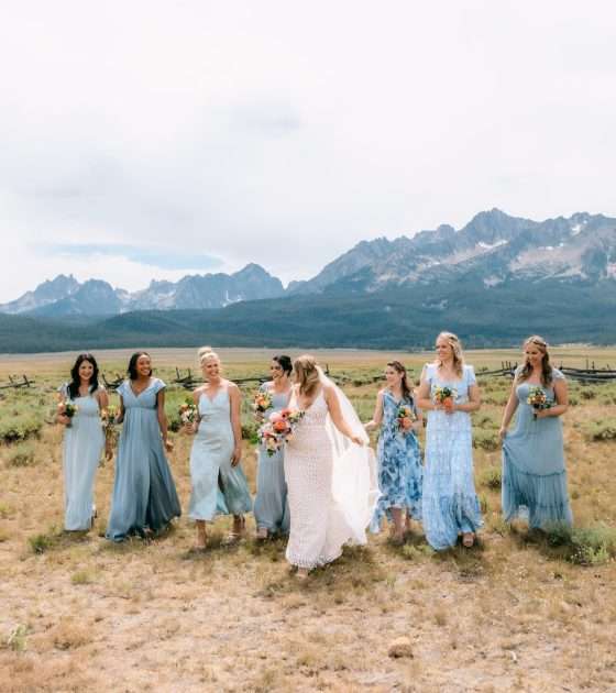 Darling Wildflower Wedding in Stanley, Idaho