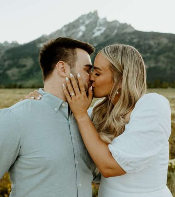 Golden Moment Engagement Session at the Grand Tetons