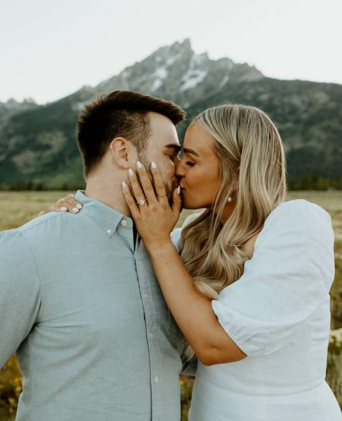 Golden Moment Engagement Session at the Grand Tetons