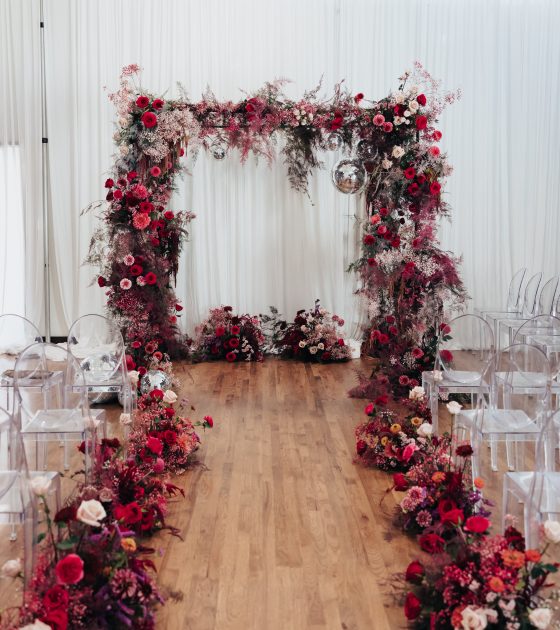 Dazzling and Modern Disco Wedding