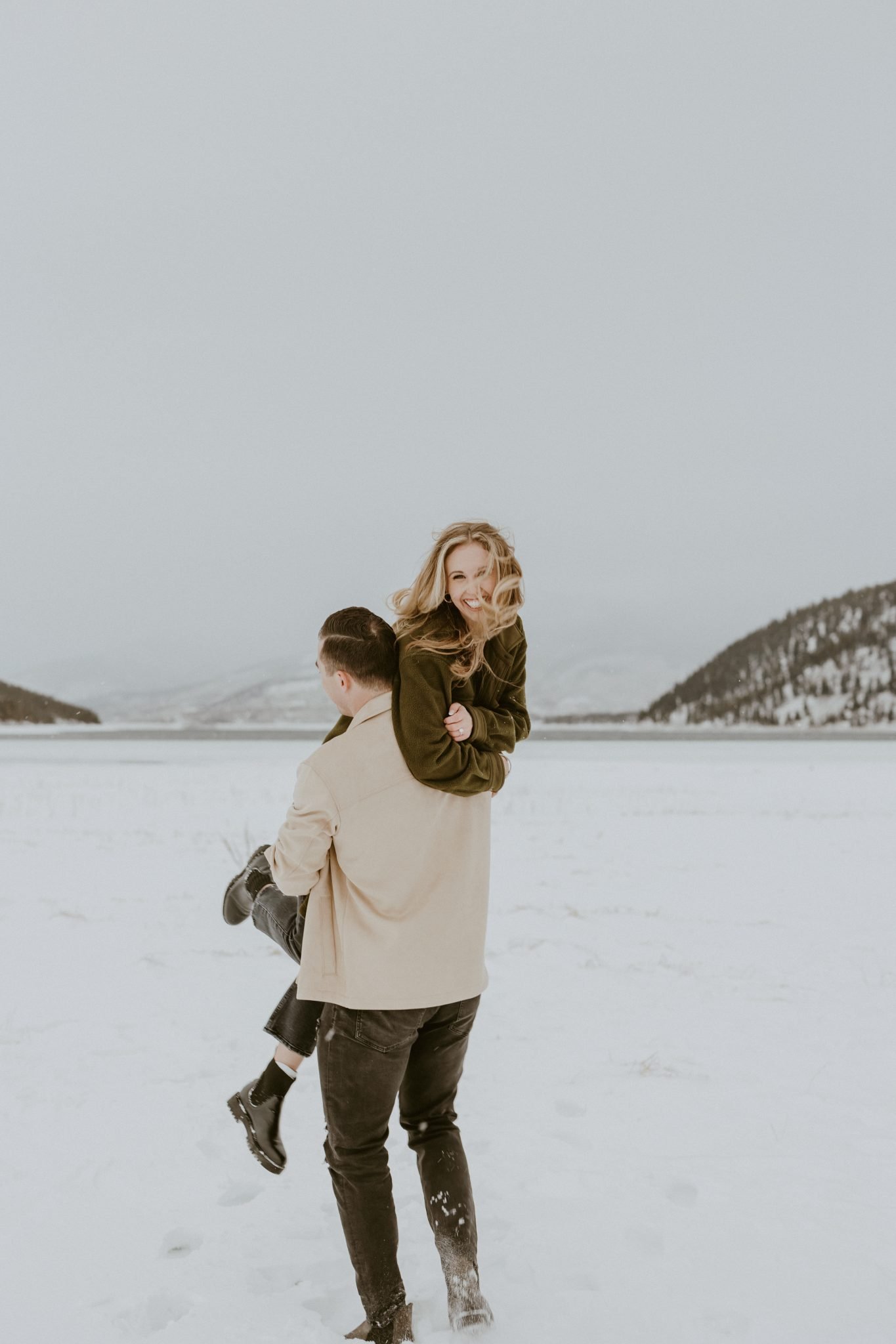 colorado winter engagement fun