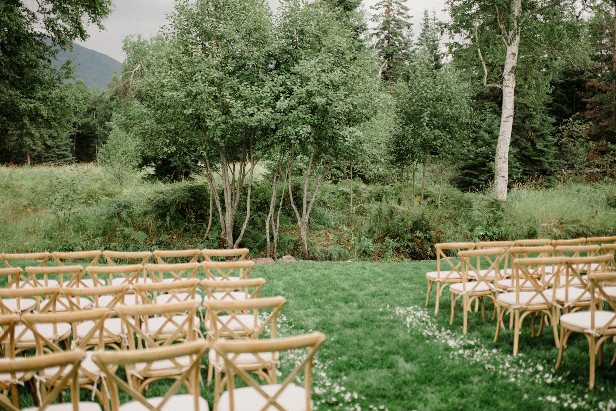 ceremony site for a montana summer wedding