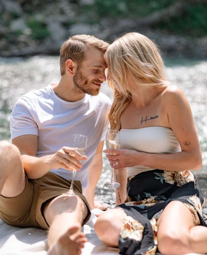 Lighthearted Engagements at The Crossing at Ghost River