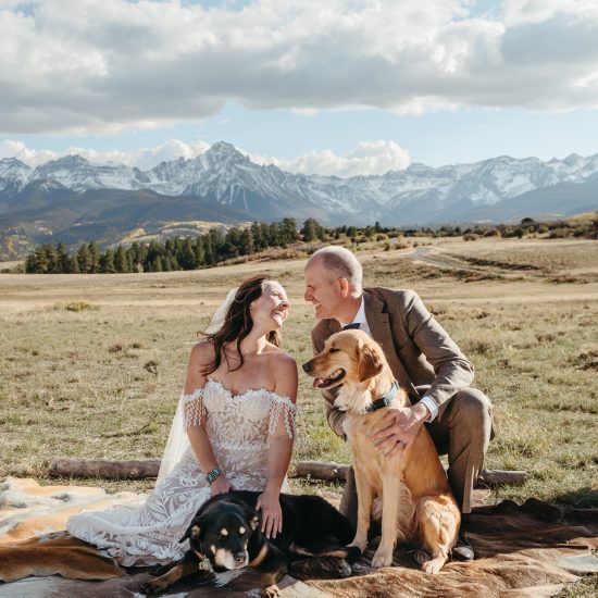 Outdoor Cozy I Dos with Two Fur Babies