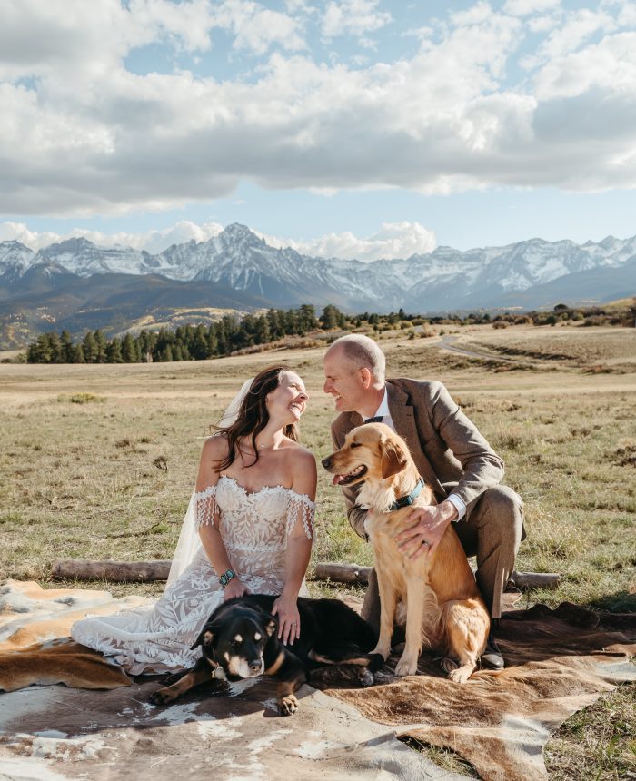 Outdoor Cozy I Dos with Two Fur Babies