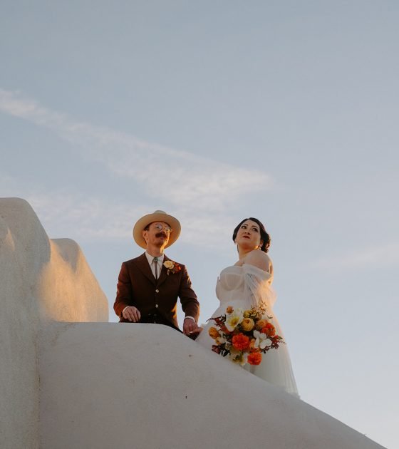 Sunset Colored Floral Wedding at The Stakeout