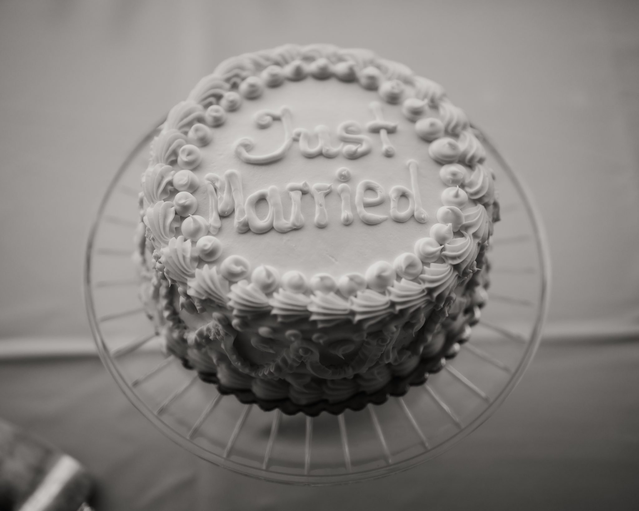 Littleton Colorado Wedding trendy wedding cake that says Just Married