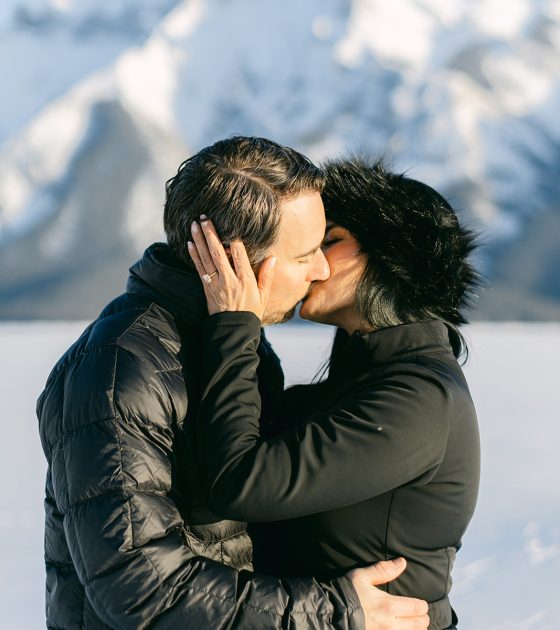 A Magical Winter Surprise Proposal in Banff