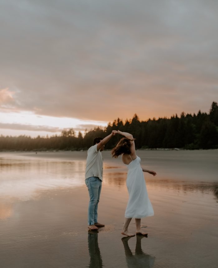 Fun Tofino Engagements with Tacos, a Dog, and Beach Bliss