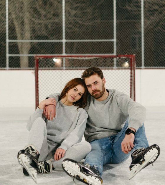 Alberta Childhood Sweethearts Celebrating Love on The Ice