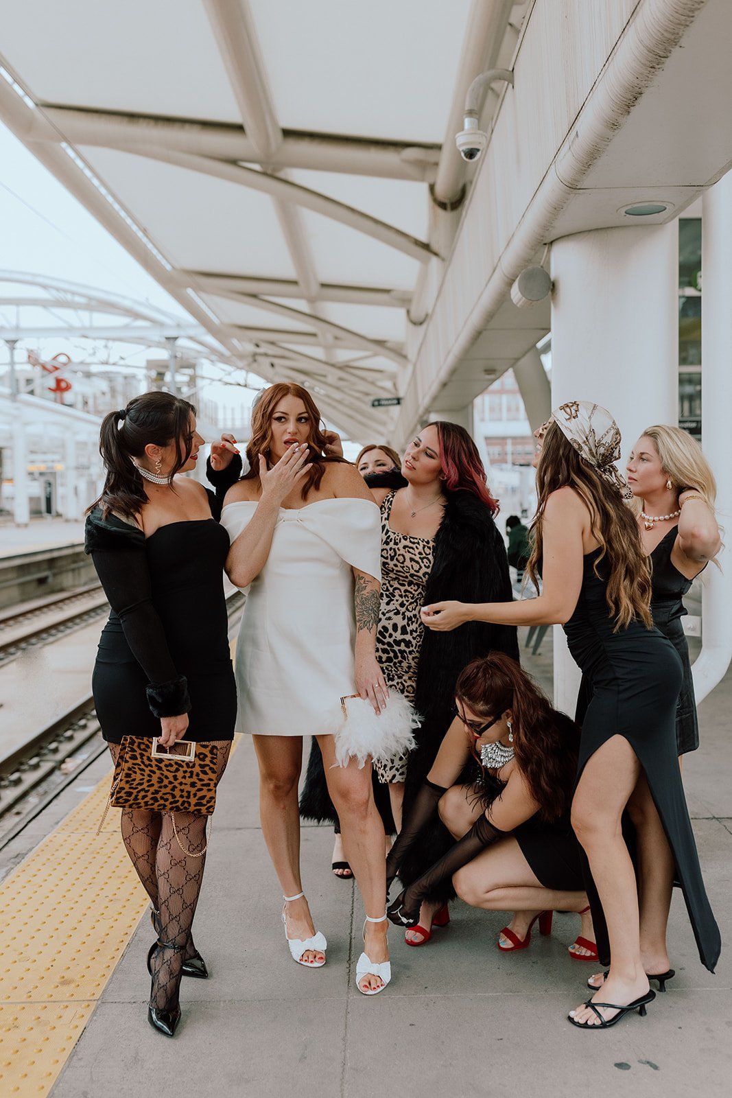 wives dressed to party Mob Wife Aesthetic Bachelorette Night Outfits