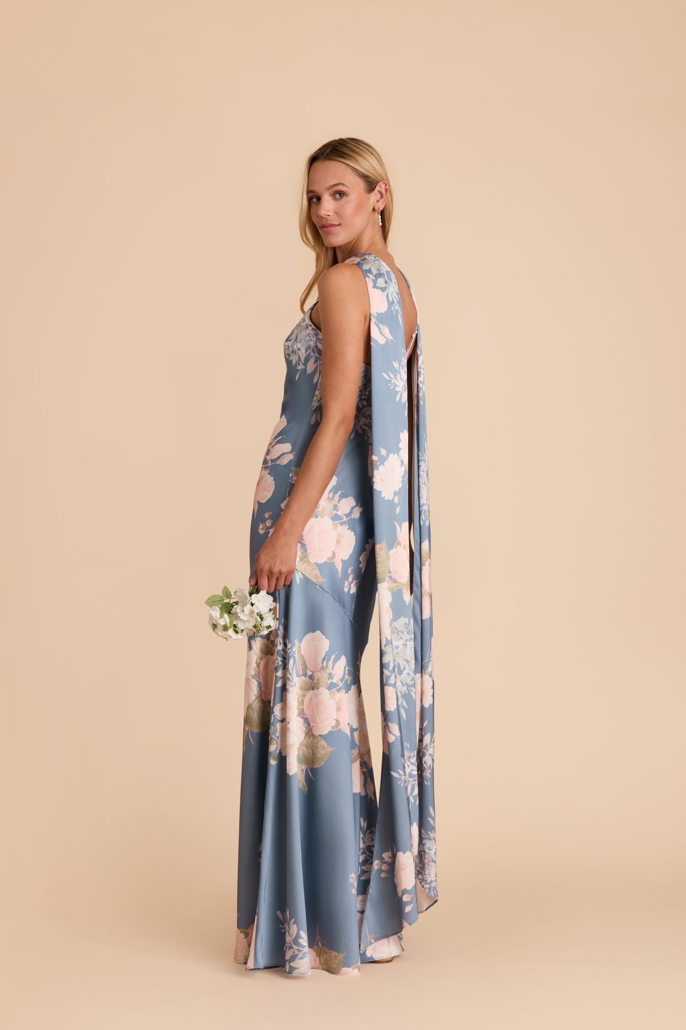 birdy grey floral bridesmaid dresses Sage Le Fleur Bridesmaid Dress Chiffon Size Large